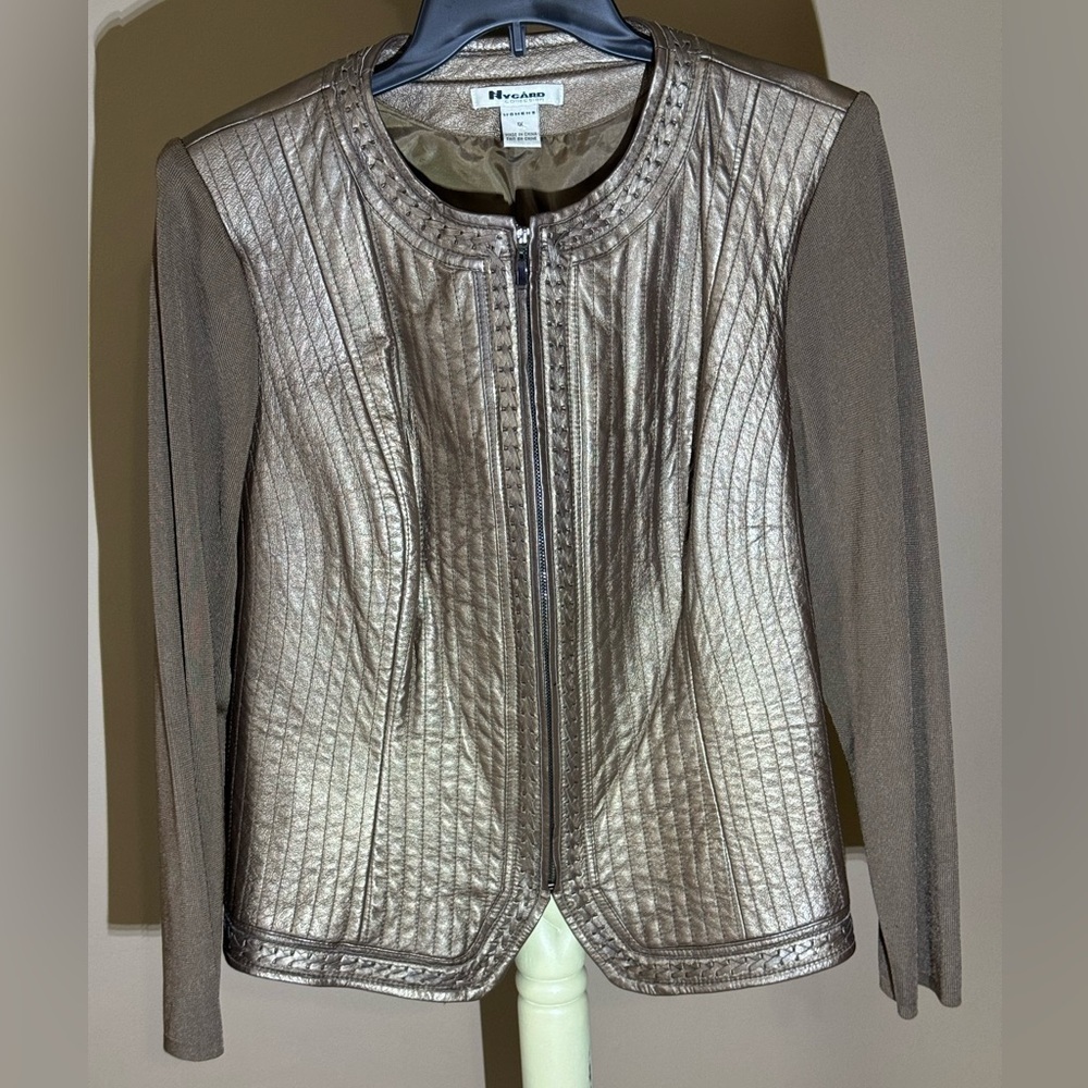 Vintage 1990’s~Women's 1X~Nygard Collection~Leather~Lined~Zip Front~Jacket~TC